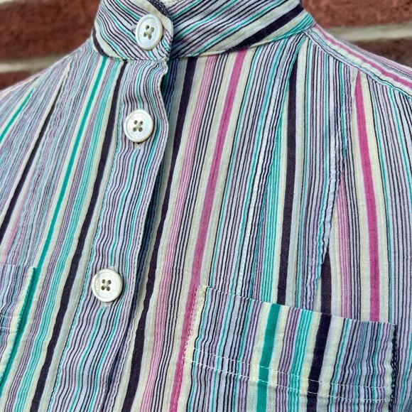 Marc Jacobs Women’s Striped Button Down Blouse Size S - Picture 3 of 4